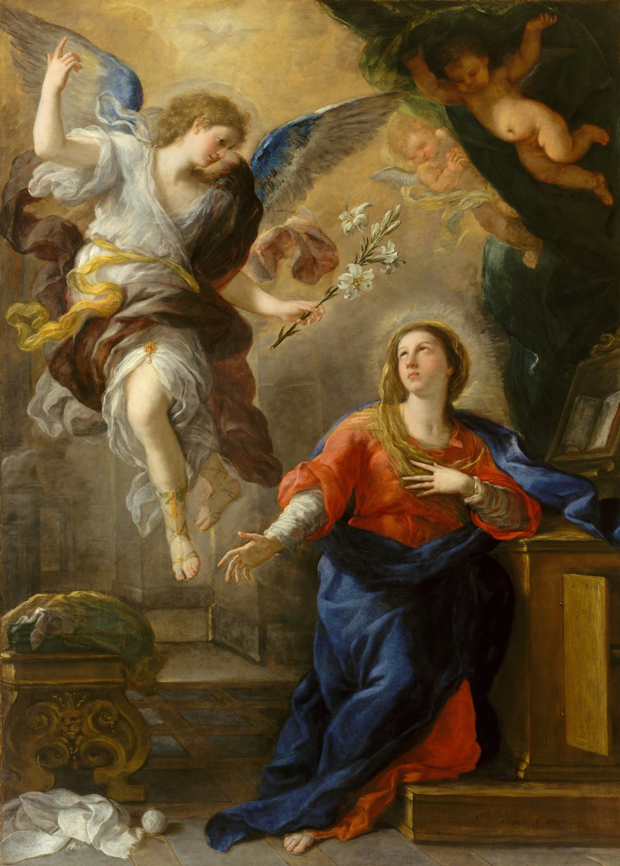 Zwiastowanie, 1672. autorstwa Luca Giordano