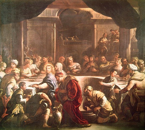 Uczta weselna w Kanie (olej) autorstwa Luca Giordano