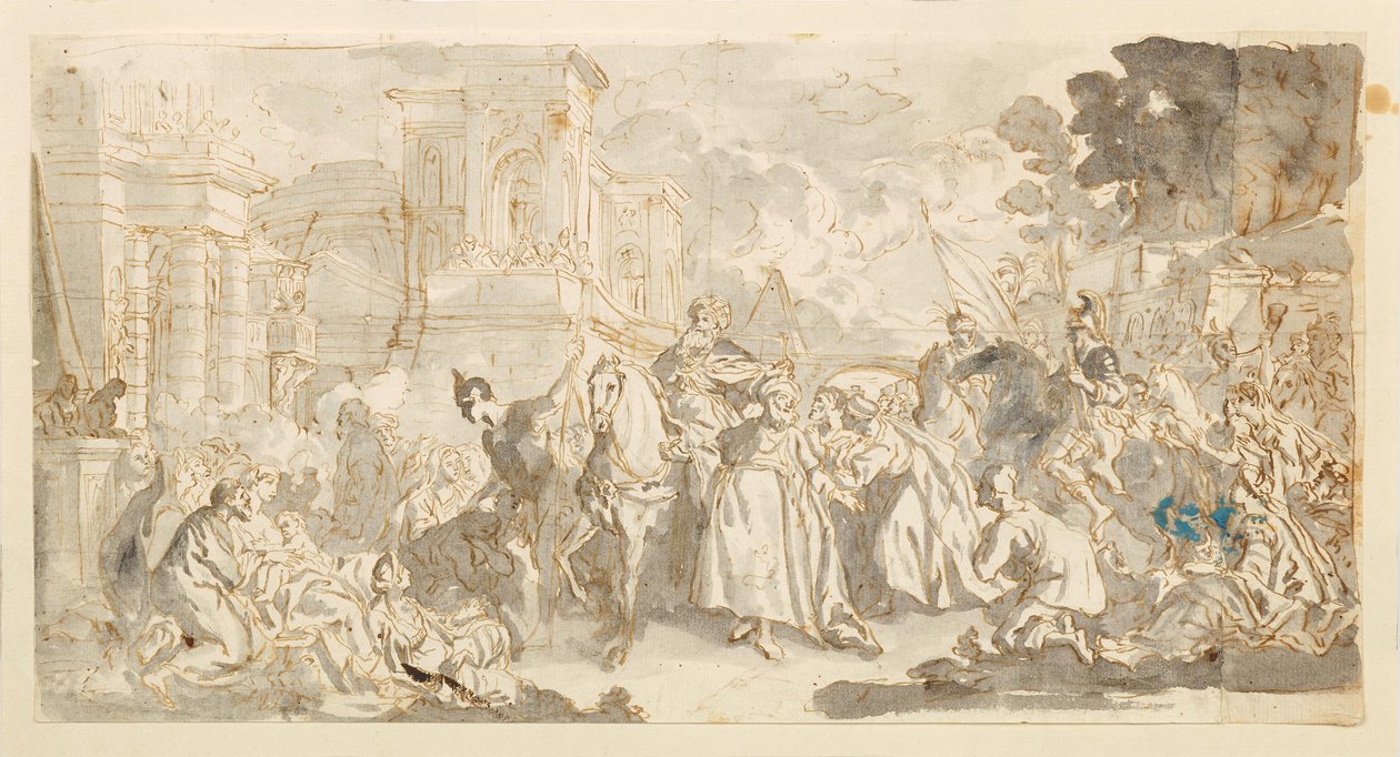 Kuszenie Mordechaja () autorstwa Luca Giordano