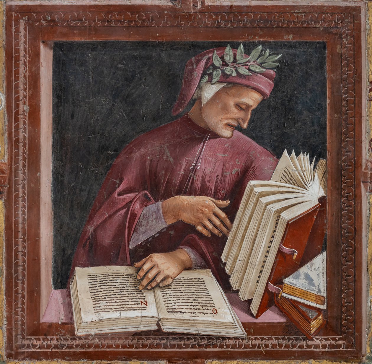 Dante czyta swoje prace (fresk) autorstwa Luca Signorelli