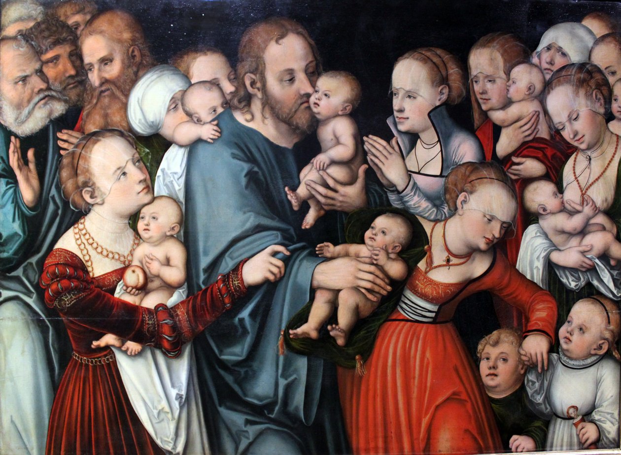 Chrystus błogosławi dzieci autorstwa Lucas Cranach the Elder