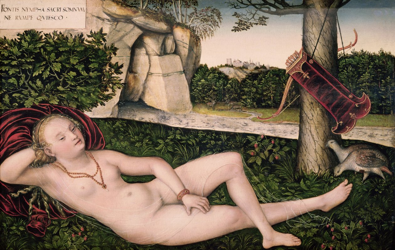 Diana odpoczywa lub Nimfa Fontanny, 1537 autorstwa Lucas Cranach the Elder