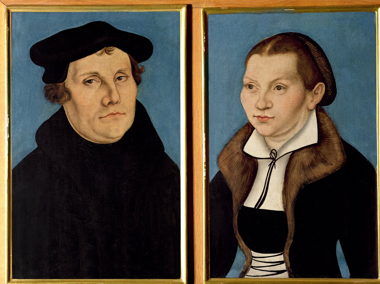 Podwójny portret Marcina Lutra i Kathariny von Bora, 1529 autorstwa Lucas Cranach the Elder