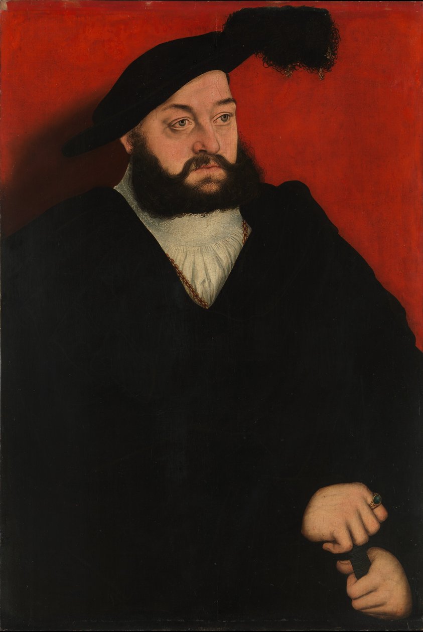 Johann Młodszy, dziedziczny książę Saksonii autorstwa Lucas Cranach the Elder