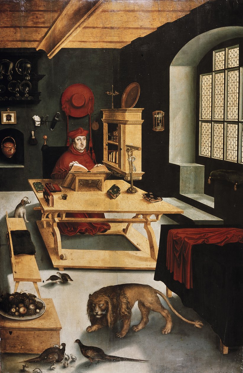 Kardynał Albrecht Brandenburgii jako Hieronim w sprawie autorstwa Lucas Cranach the Elder