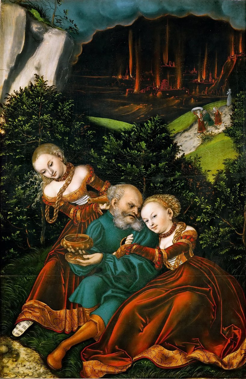 Lot i jego córki autorstwa Lucas Cranach the Elder