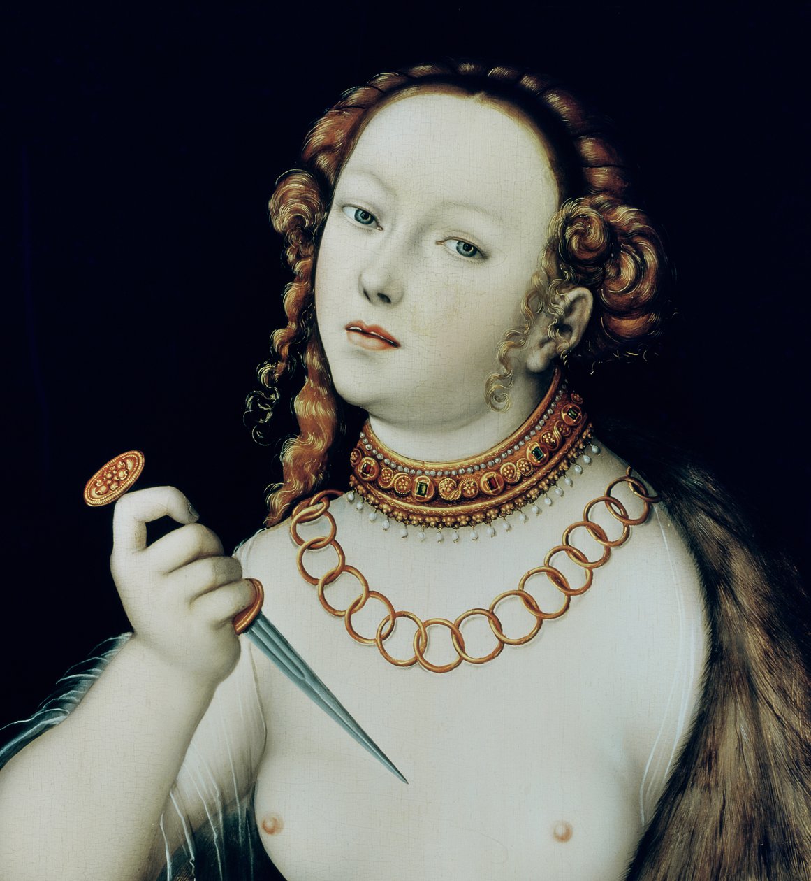 Samobójstwo Lukrecji, 1538 (szczegóły 180495) autorstwa Lucas Cranach the Elder