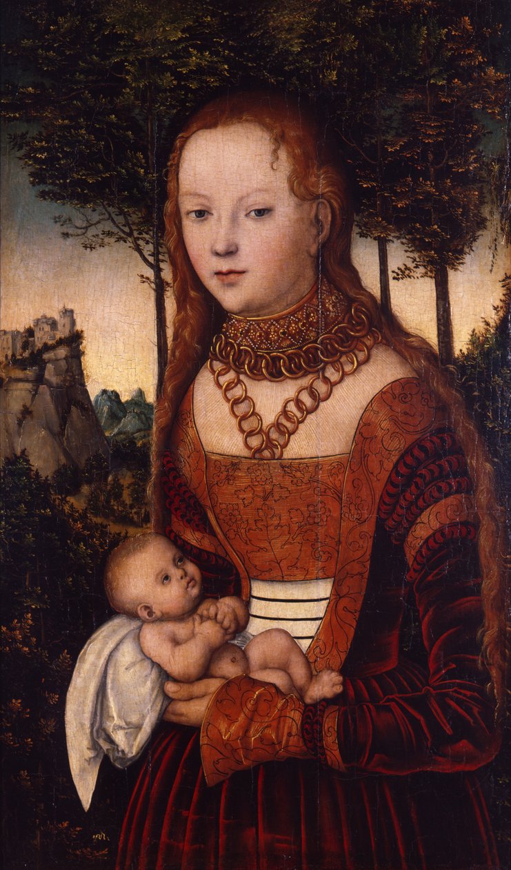 Поли хүүхэдтэй залуу ээж autorstwa Lucas Cranach the Elder