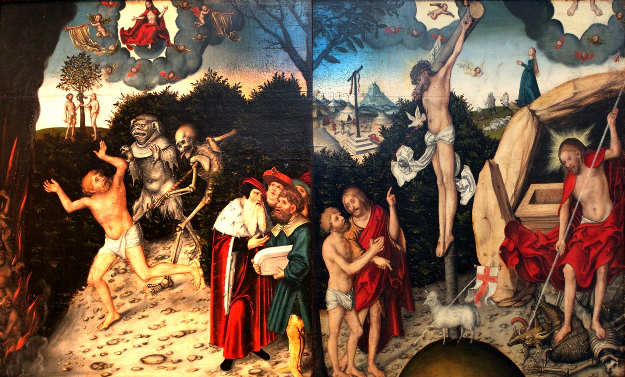 Alegoria Prawa i Łaski autorstwa Lucas Cranach the Elder