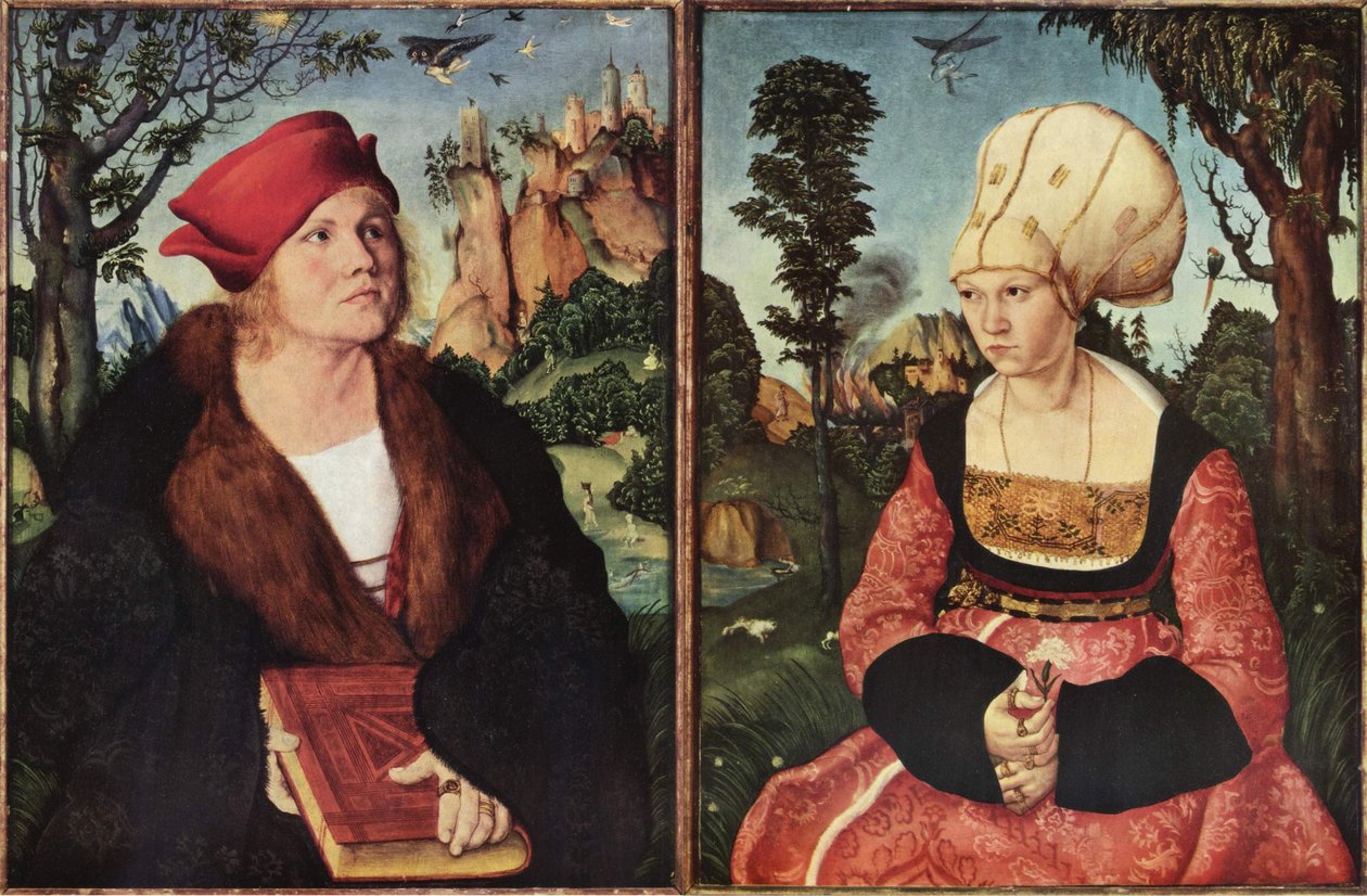 Portret dr. Johannes Cuspinian & Portret Anny Cuspinian Putsch autorstwa Lucas Cranach the Elder