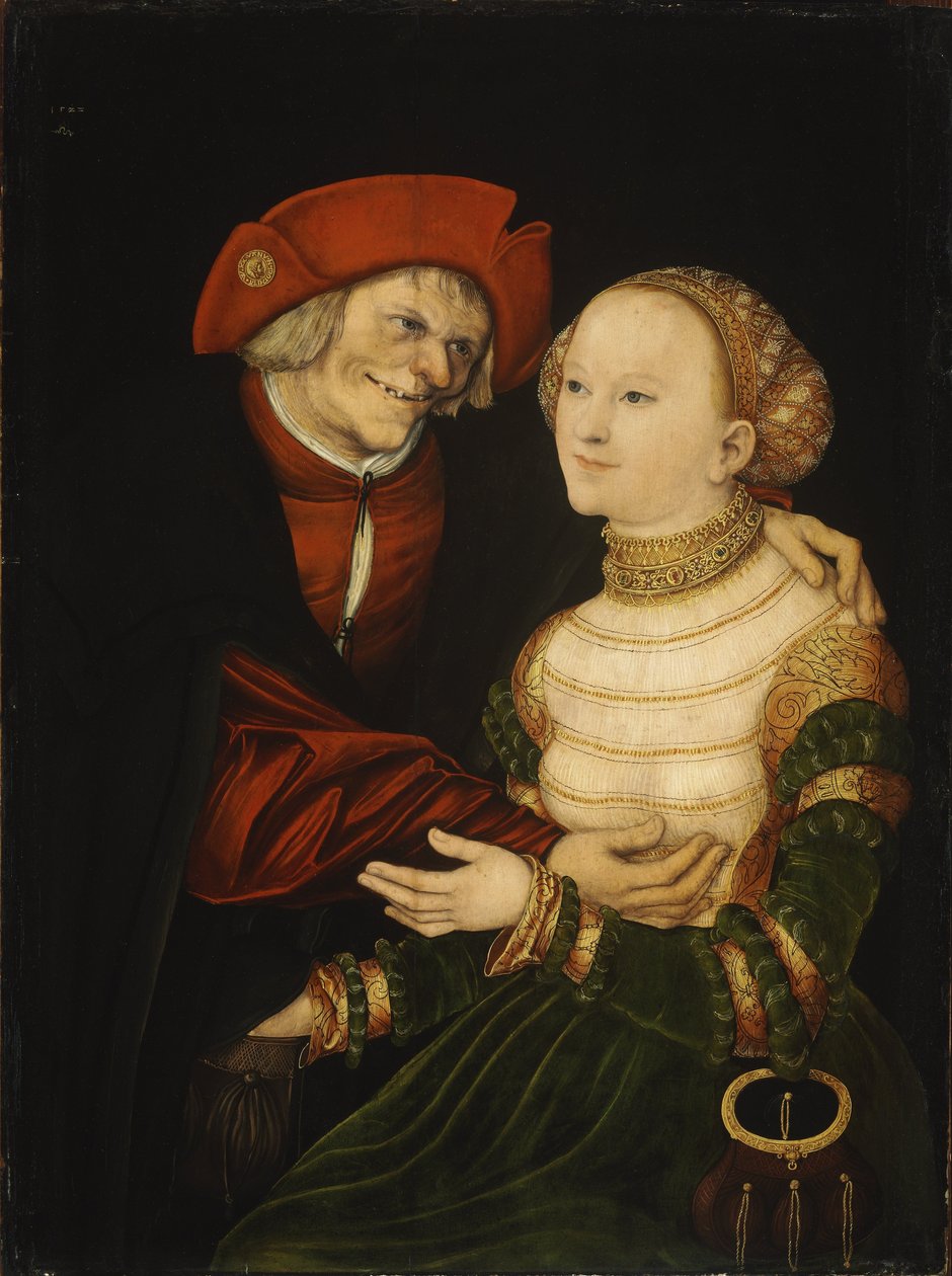 Źle dobrana para / Stary mężczyzna i młoda kobieta autorstwa Lucas Cranach the Elder