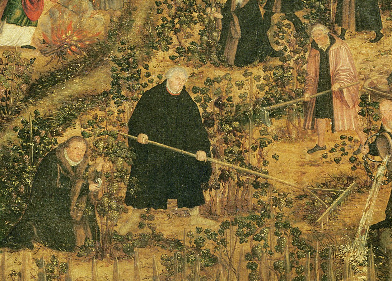 Winnica Pana, 1569 (detal 330498) autorstwa Lucas Cranach the Younger