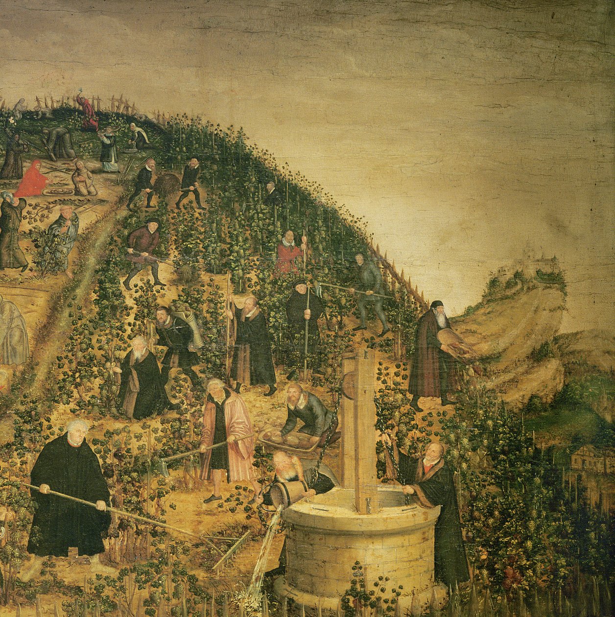Winnica Pana, 1569 (detal 330498) autorstwa Lucas Cranach the Younger