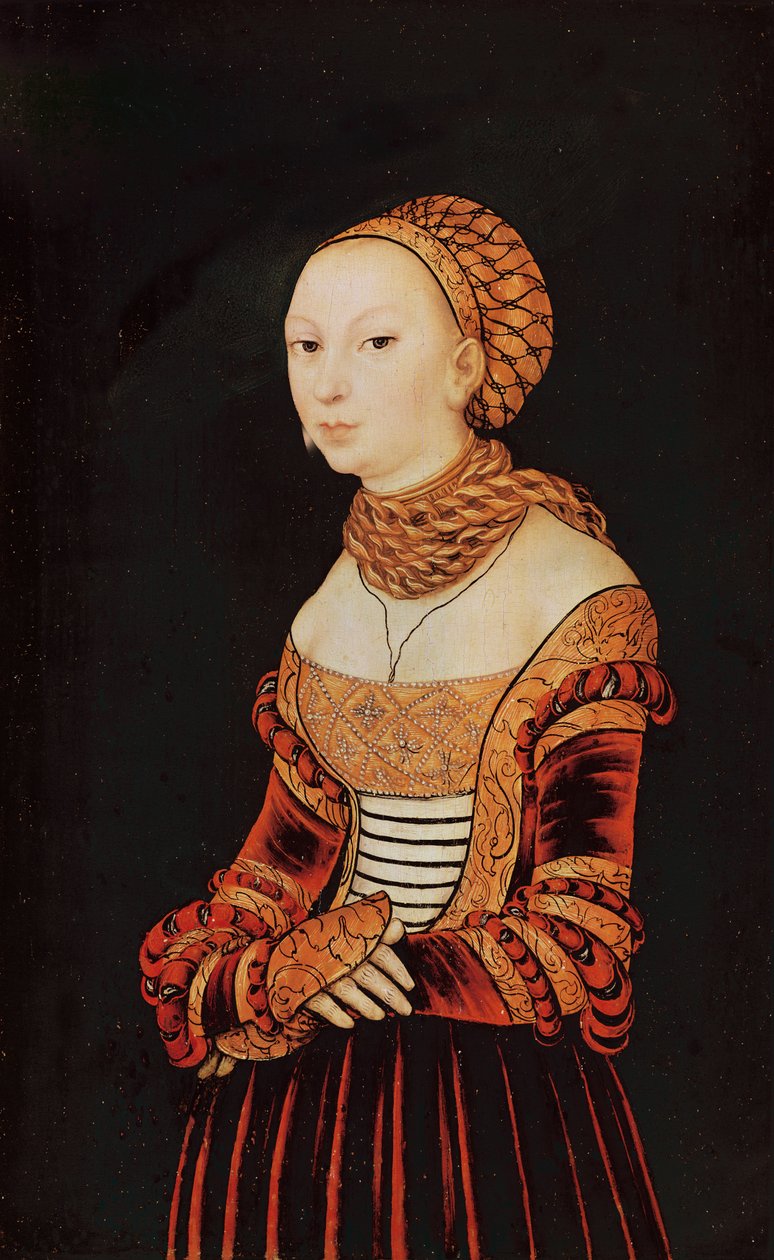 Portret młodej kobiety (olej na drewnie) autorstwa Lucas Cranach the Elder