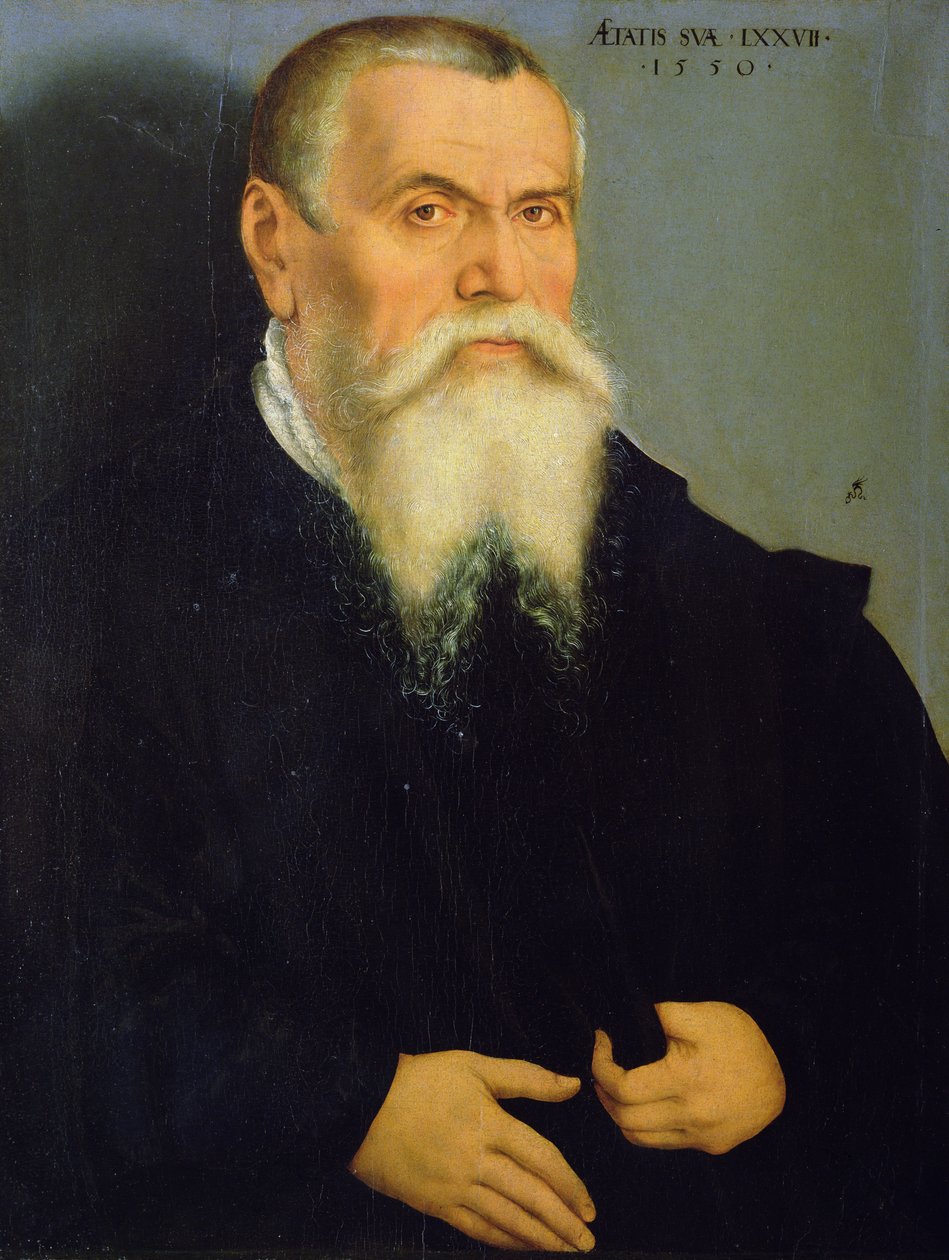 Autoportret, 1550 (olej na drewnie) autorstwa Lucas Cranach the Elder