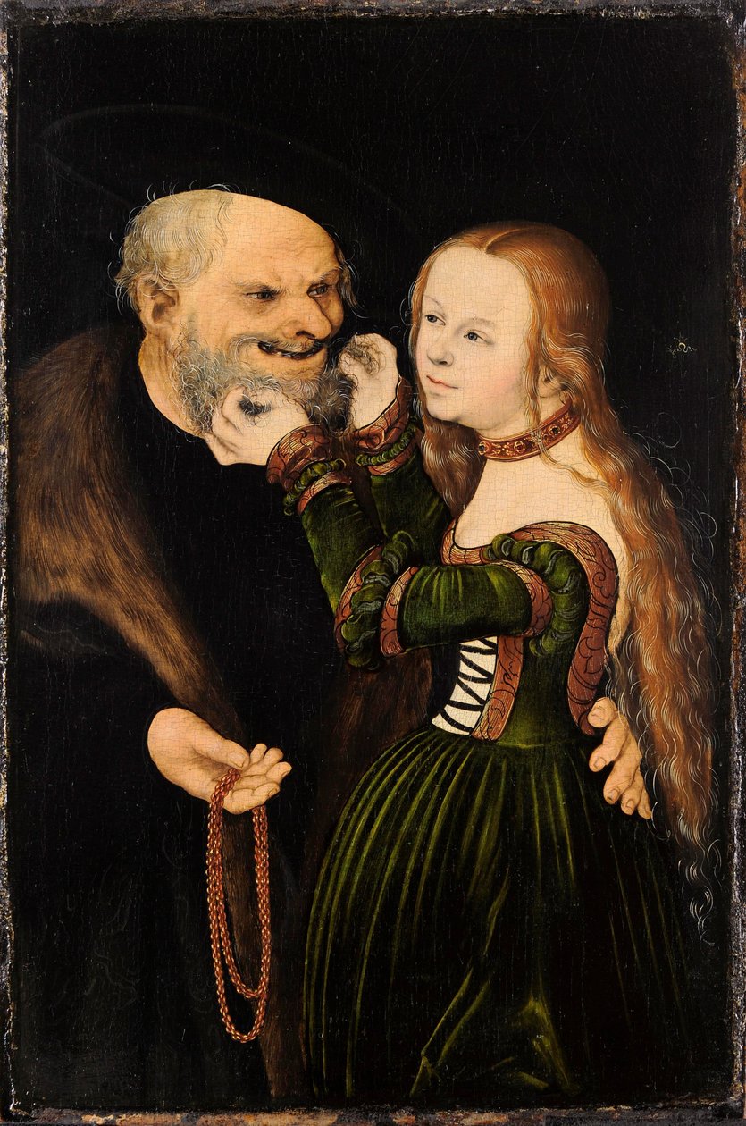 Nierówna para (zakochany starzec) autorstwa Lucas Cranach the Elder