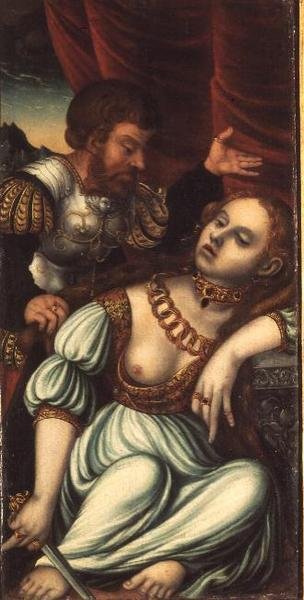 Tarquin i Lukrecja autorstwa Lucas (studio of) Cranach