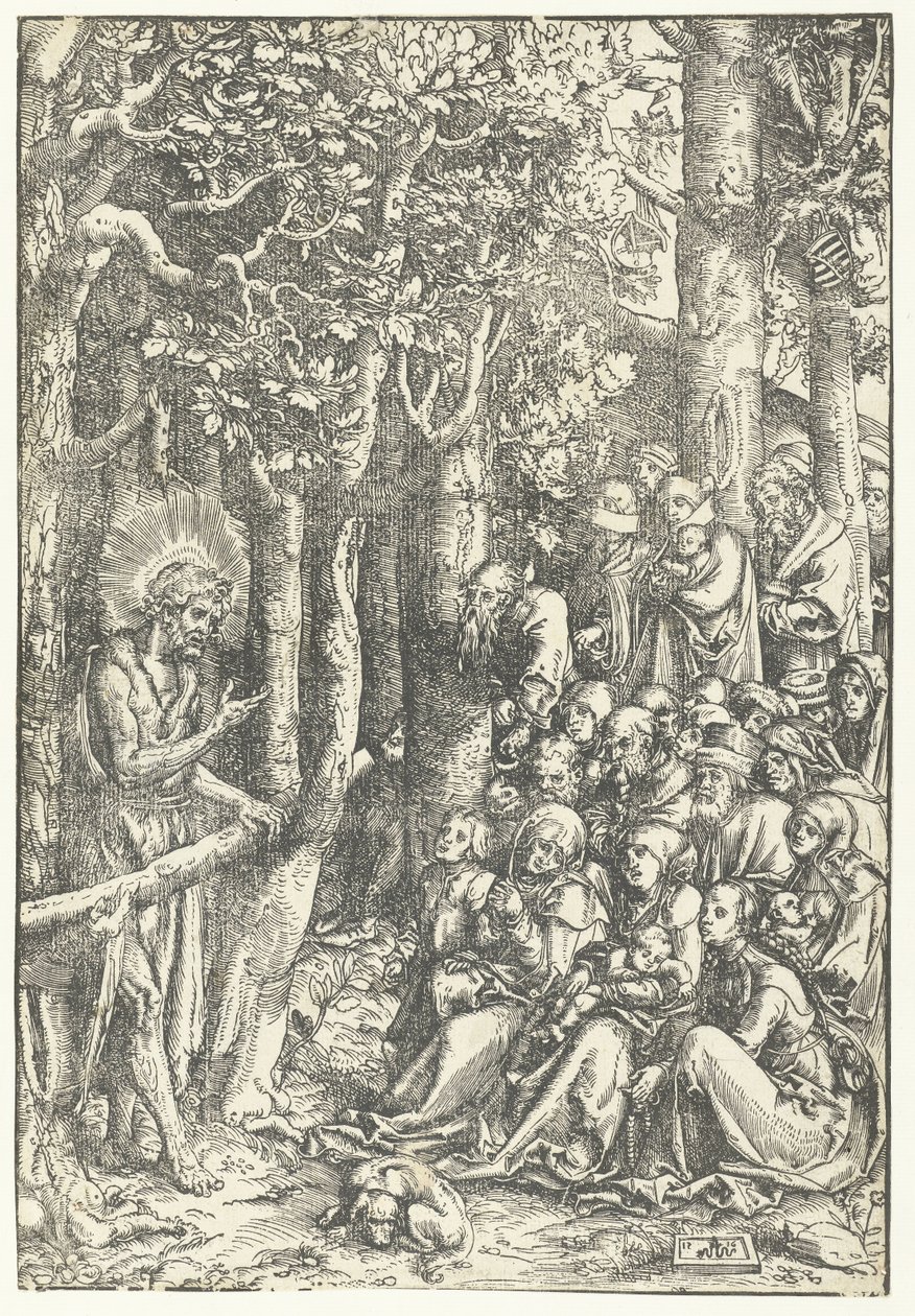 Jan Chrzciciel przemawia do ludzi autorstwa Lucas Cranach