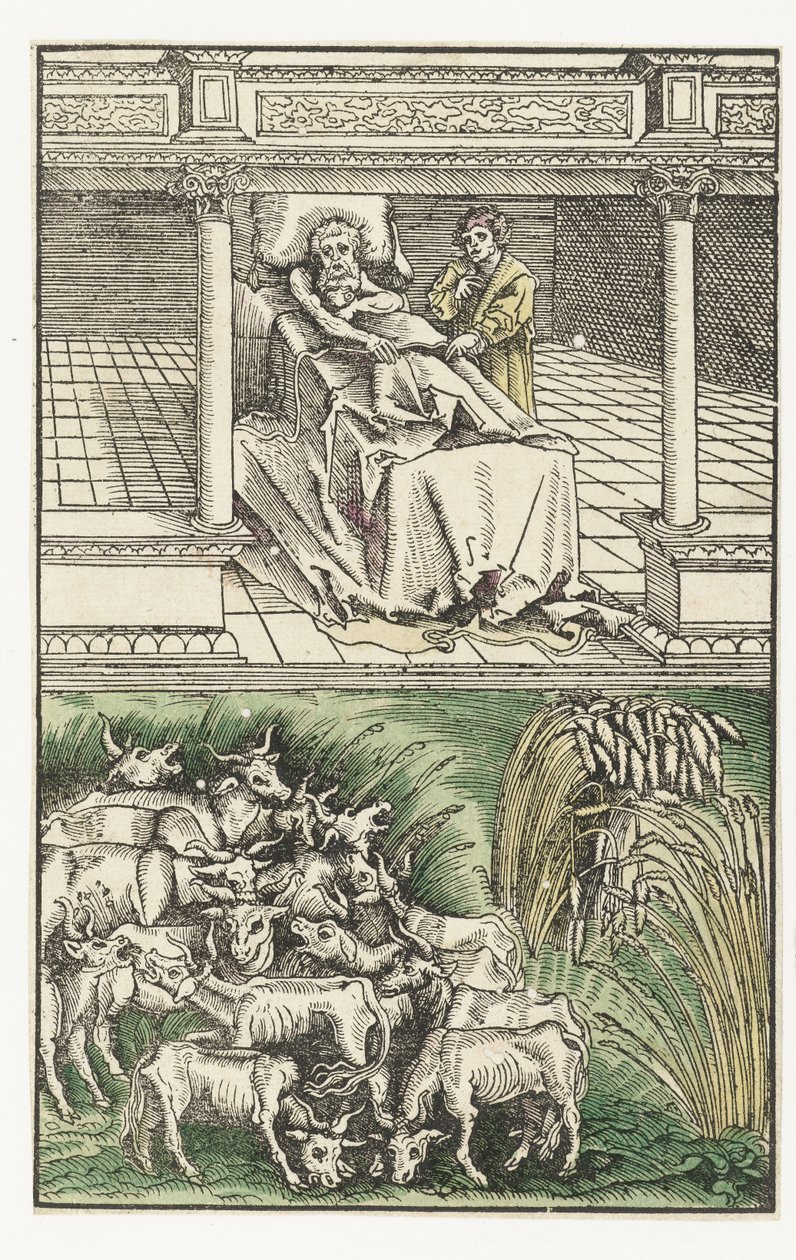 Józef interpretuje sny faraona autorstwa Lucas Cranach