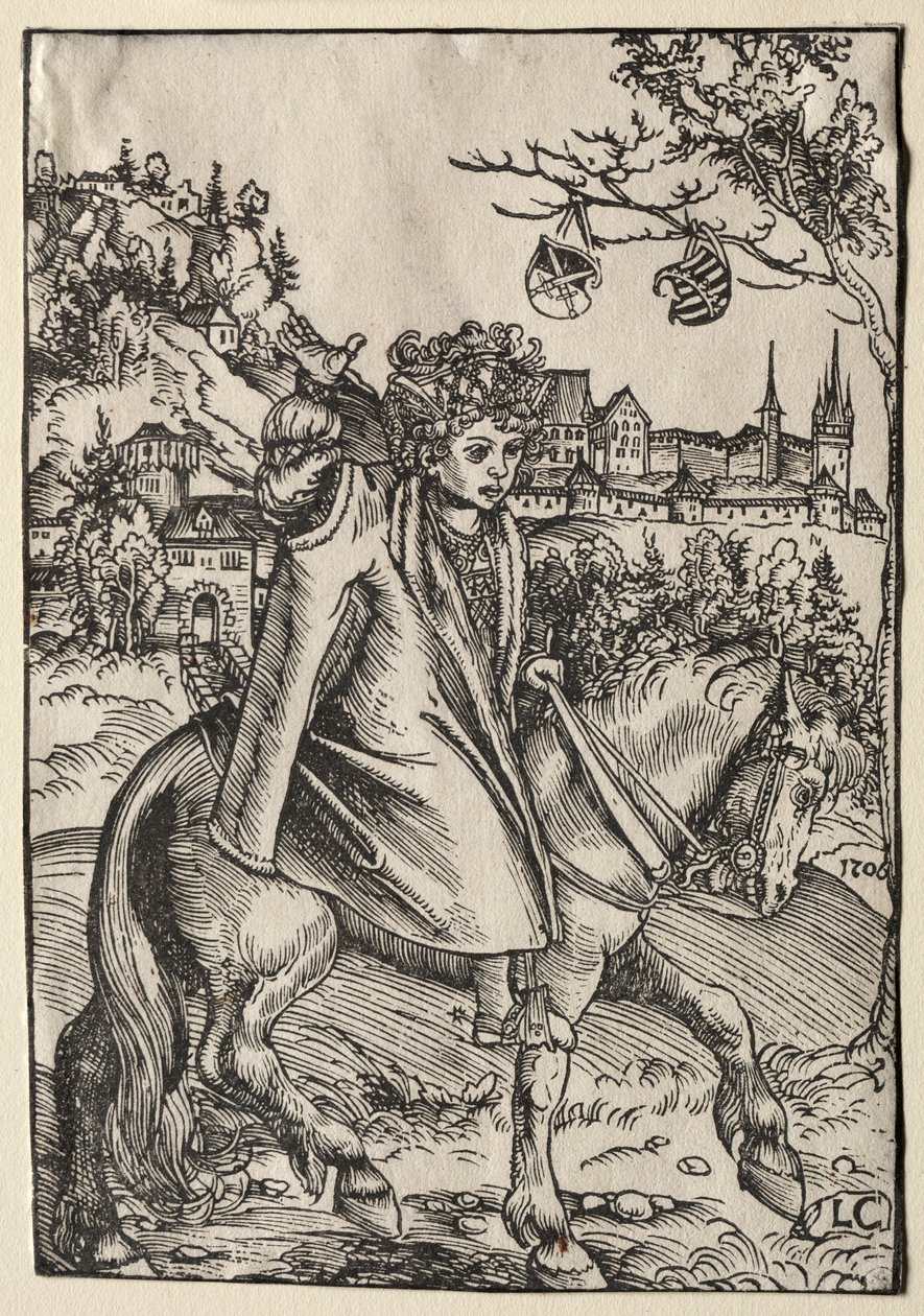 Chłopiec na koniu autorstwa Lucas Cranach