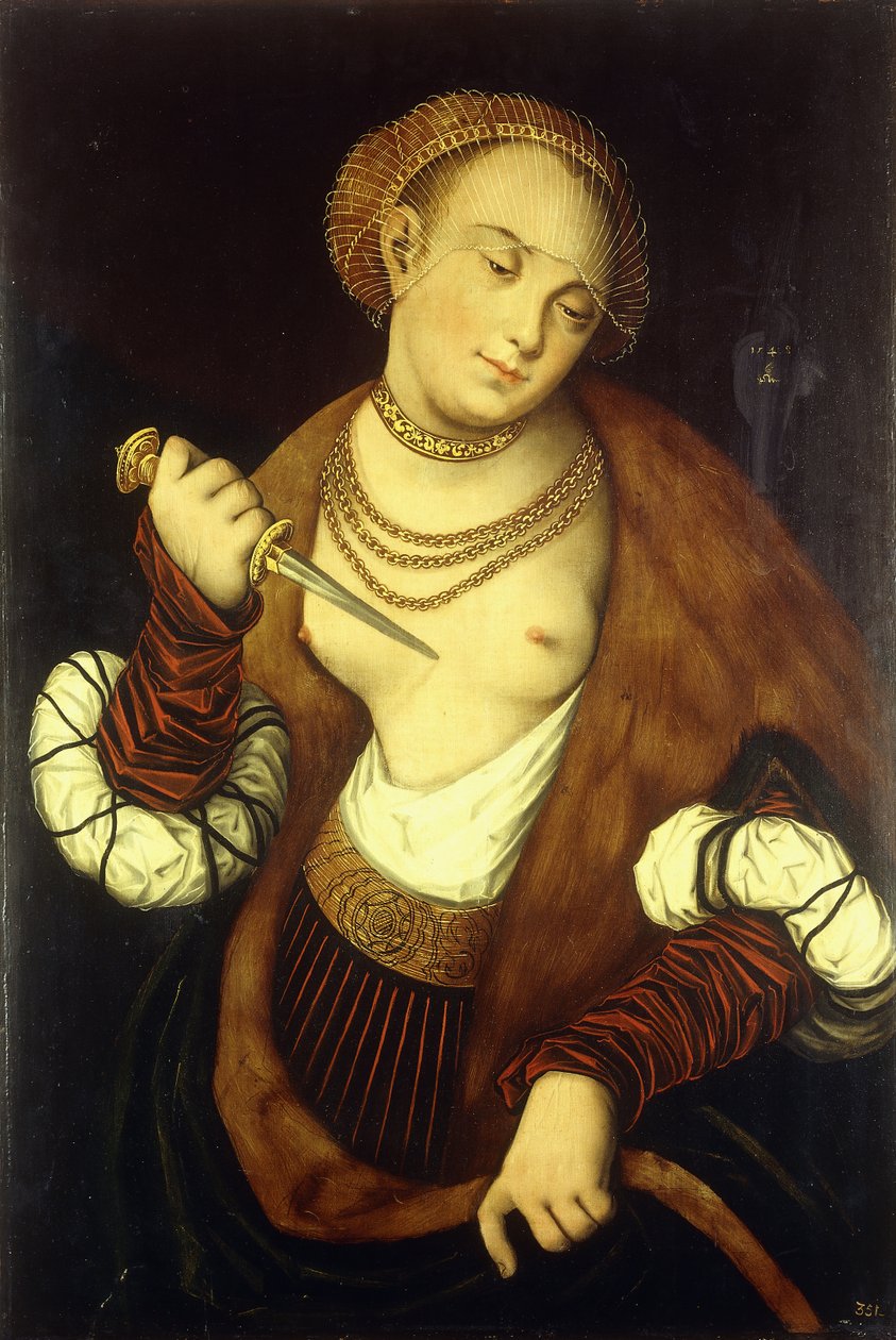 Lukrecja, 1548 autorstwa Lucas Cranach