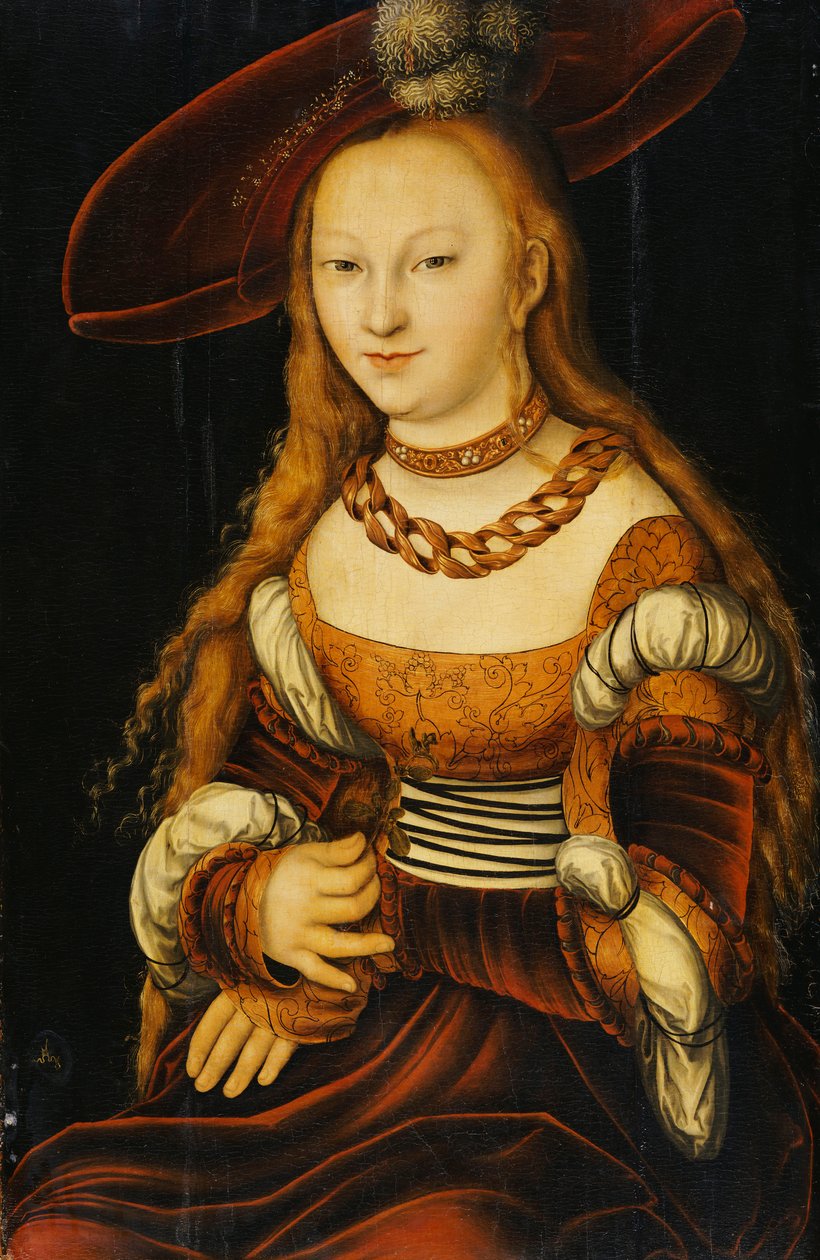 Portret młodej damy, ok. 1350 autorstwa Lucas Cranach
