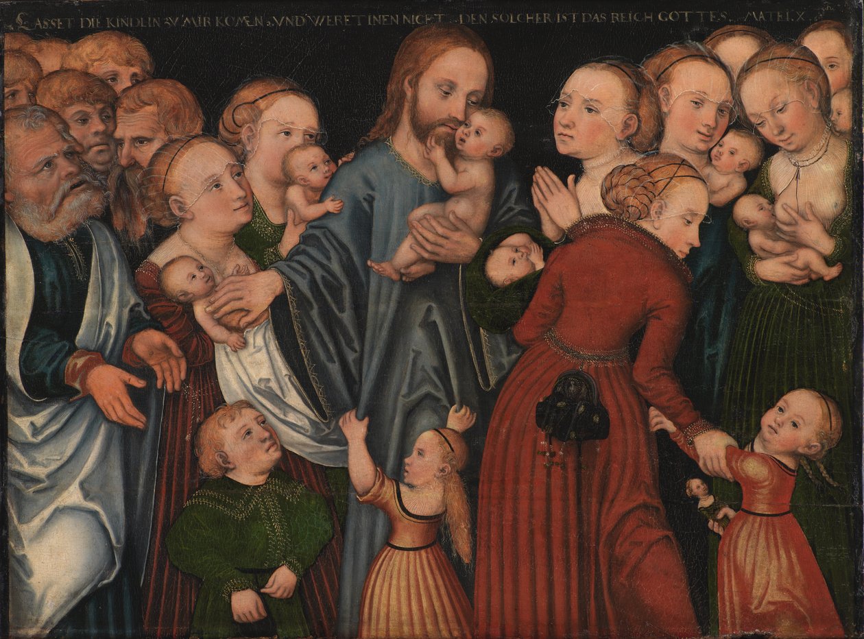 Chrystus błogosławi dzieci autorstwa Lucas Cranach d.Æ.