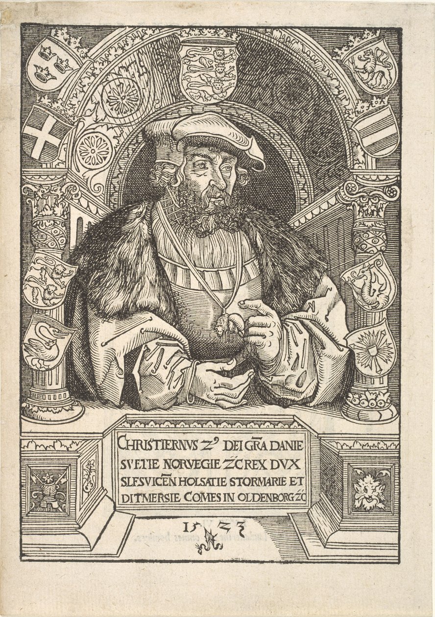 Król Danii Chrystian II autorstwa Lucas Cranach d.Æ.