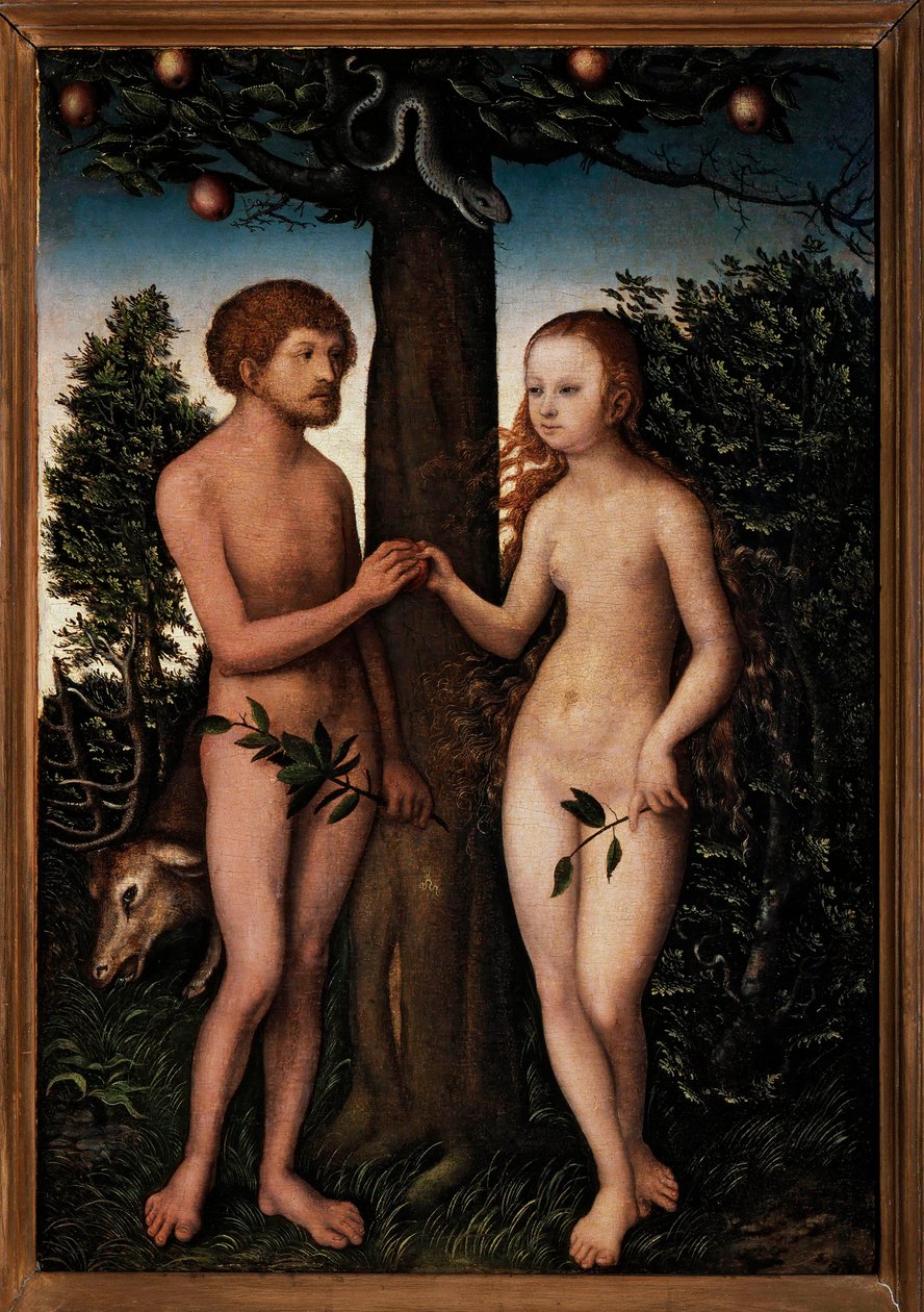 Adam i Ewa. autorstwa Lucas Cranach the Elder