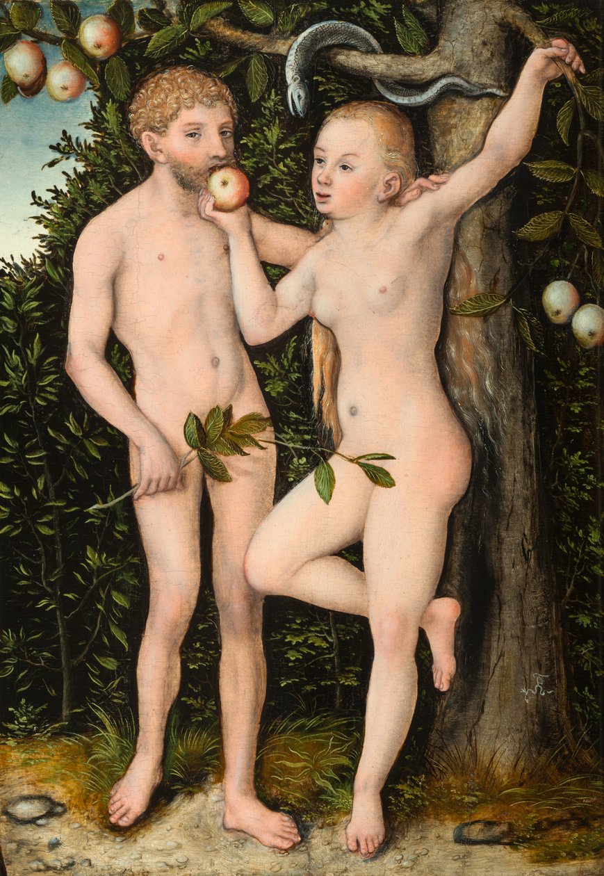 Adam i Ewa autorstwa Lucas Cranach the Elder