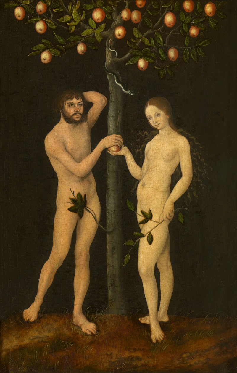 Adam i Ewa autorstwa Lucas Cranach the Elder