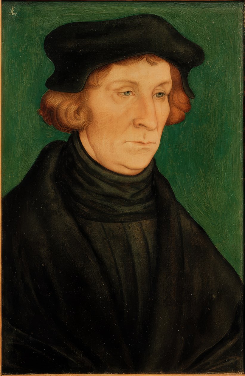Portret uczonego (Otto Brunfels) autorstwa Lucas Cranach the Elder