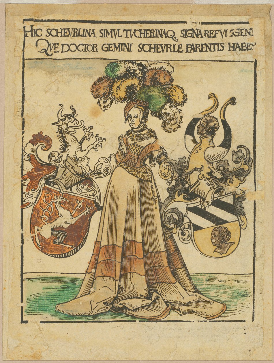 Book-Plate of Scheurl and Tucher autorstwa Lucas Cranach the Elder