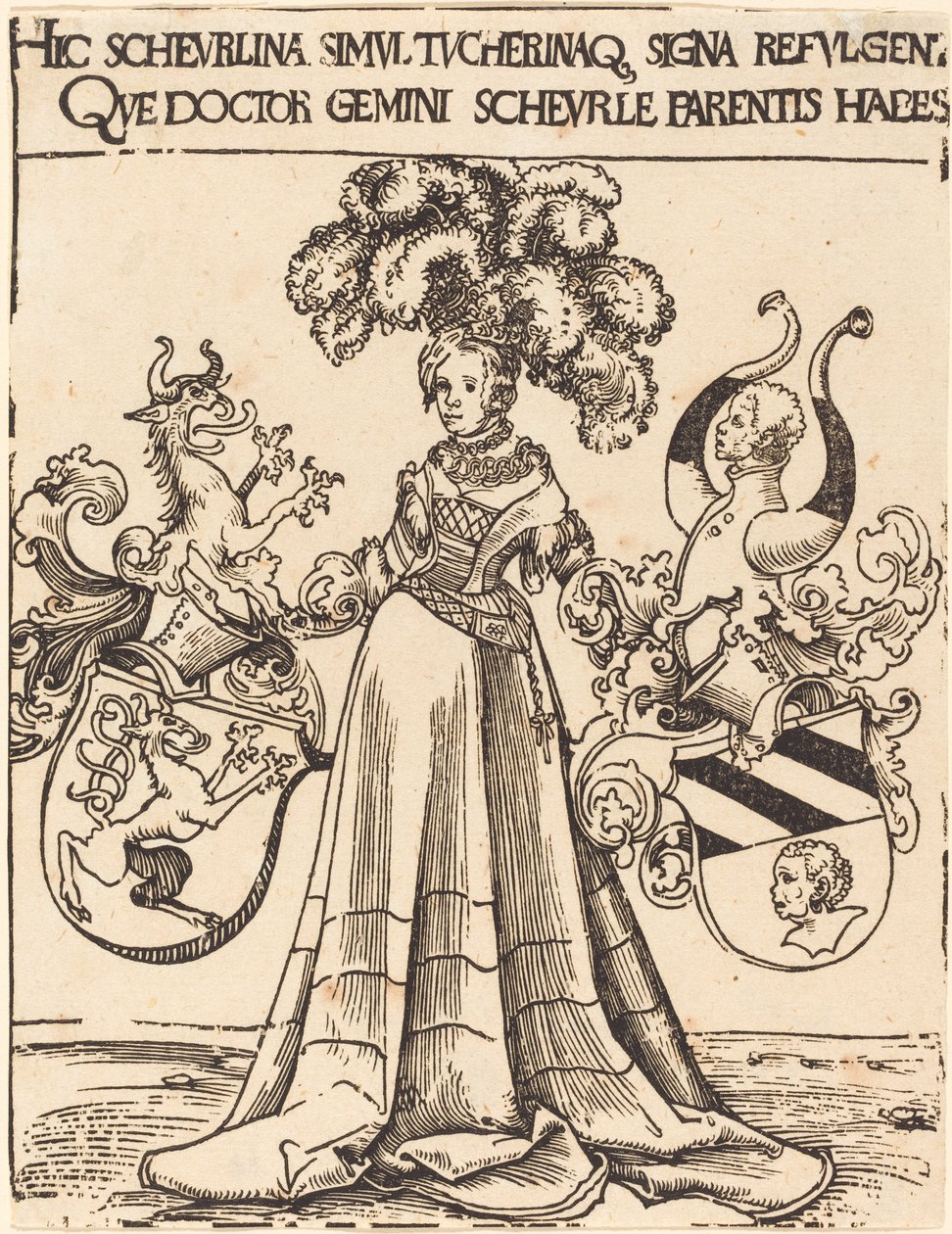 Ekslibris Scheurla i Tucher autorstwa Lucas Cranach the Elder