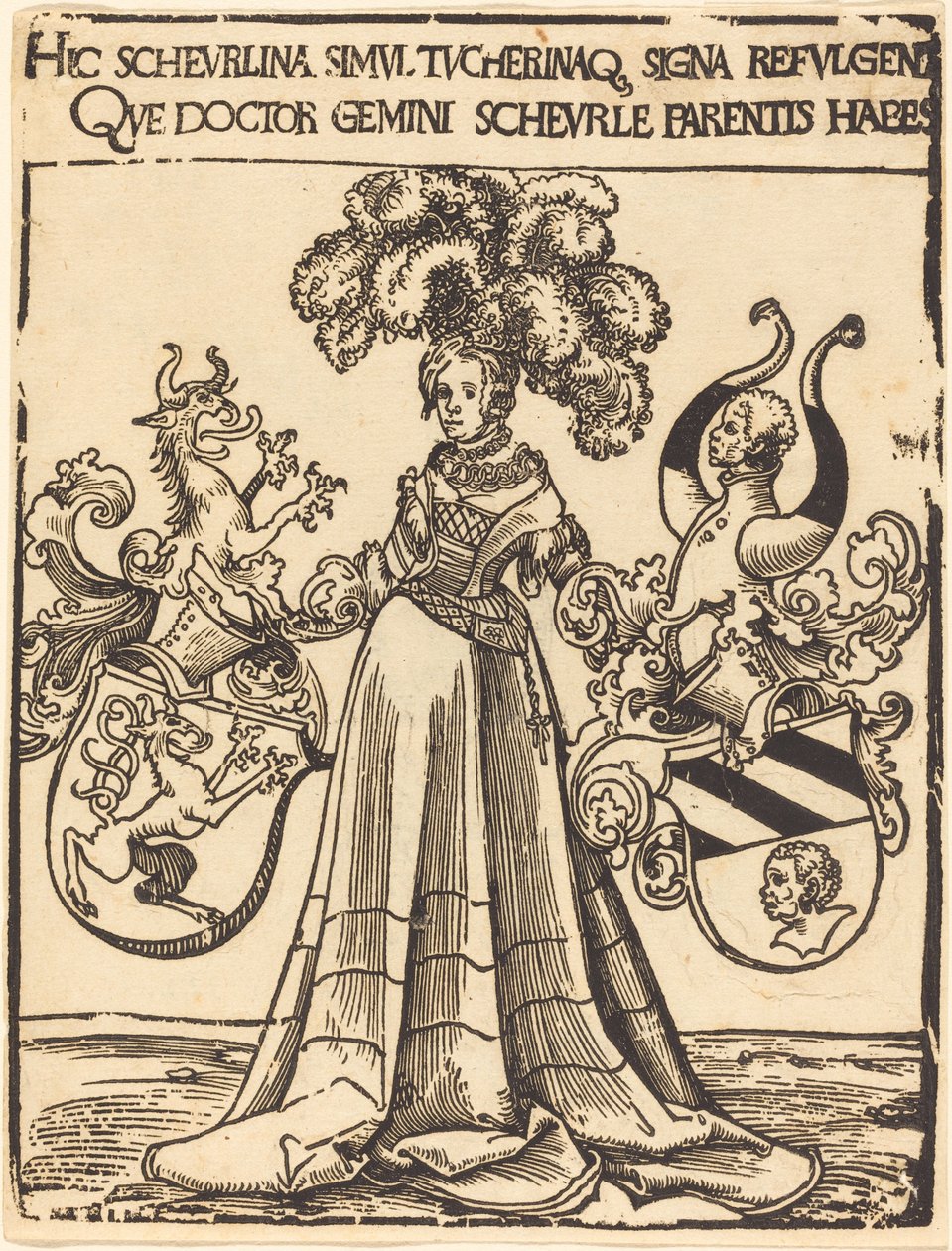 Ekslibris Scheurla i Tucher autorstwa Lucas Cranach the Elder