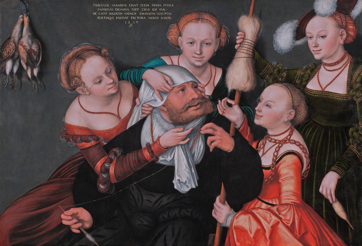 Herkules i Omfale autorstwa Lucas Cranach the Elder