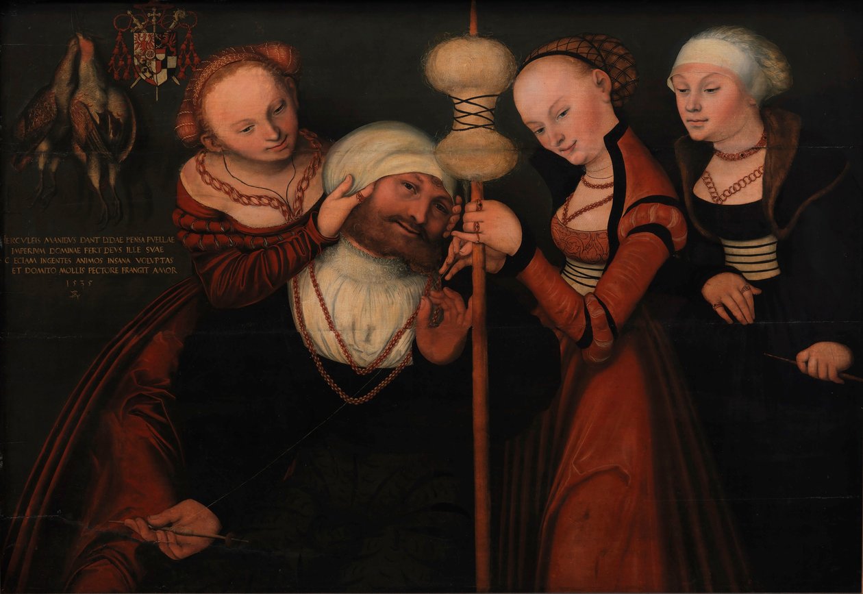 Herkules i Omphale. autorstwa Lucas Cranach the Elder