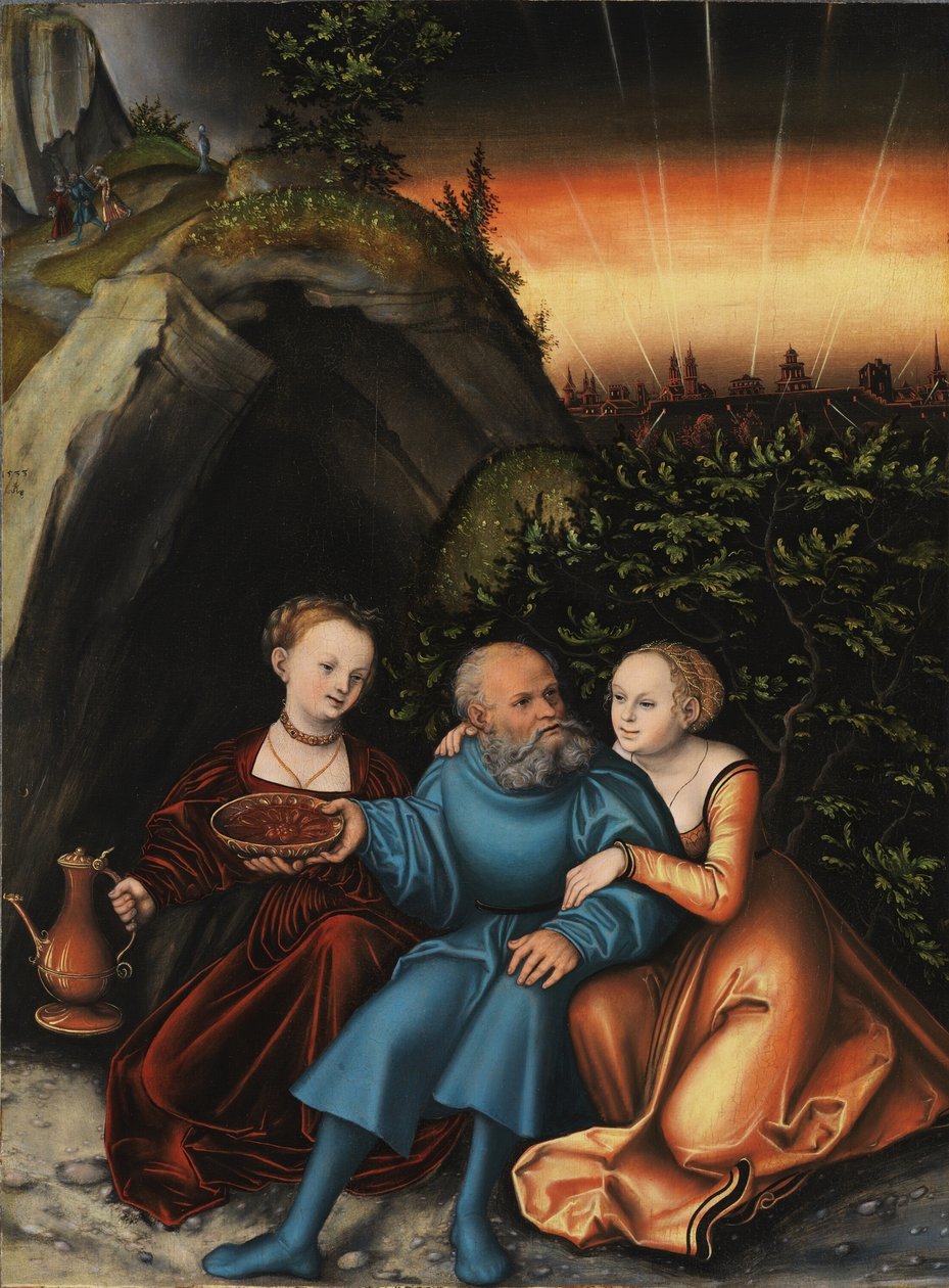 Lot i jego córki autorstwa Lucas Cranach the Elder