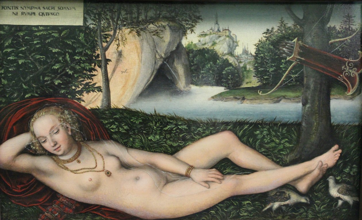Nimfa u źródła autorstwa Lucas Cranach the Elder