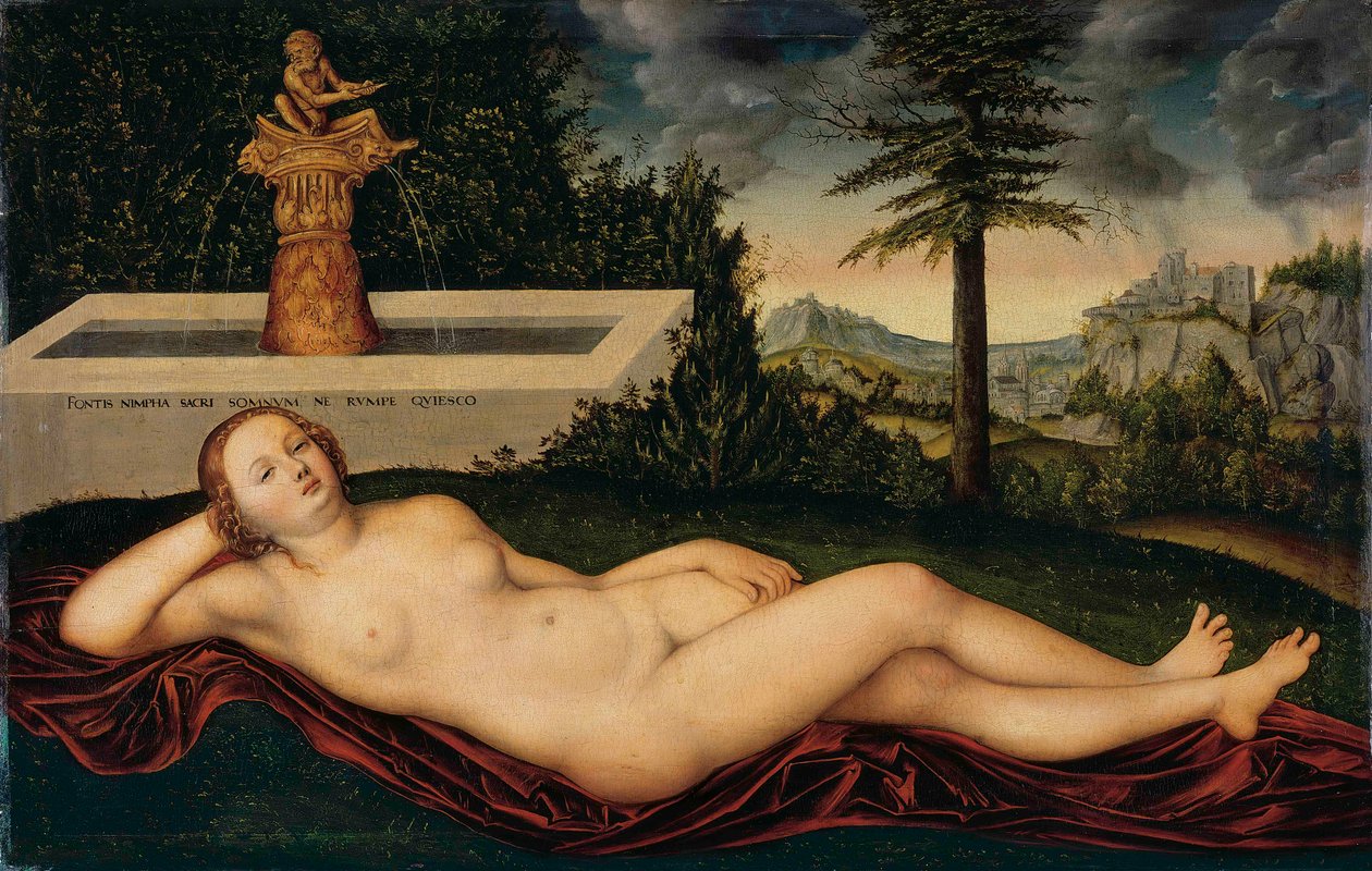 Wiosenna nimfa przy studni autorstwa Lucas Cranach the Elder
