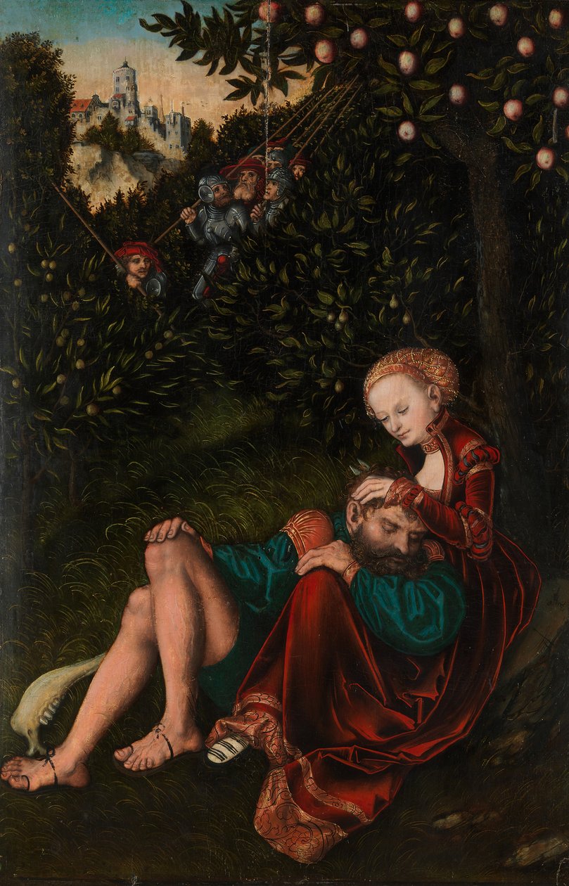 Samson i Dalila, ca. 1528-30. autorstwa Lucas Cranach the Elder