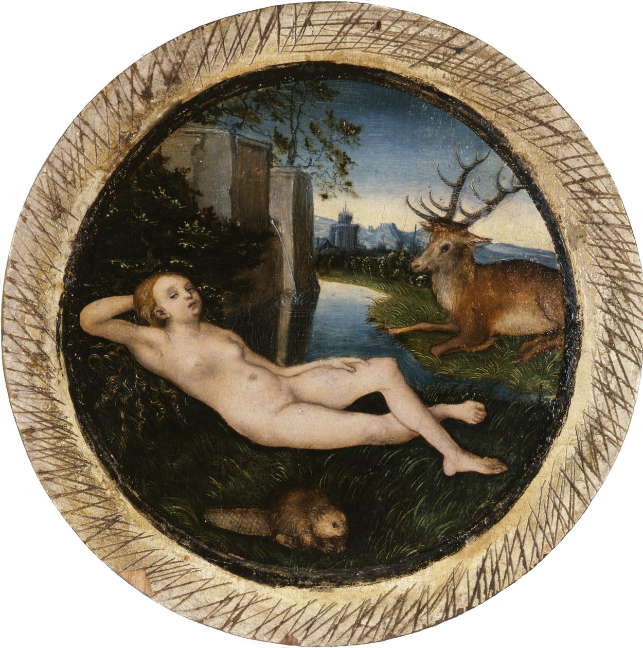 Nimfa wiosny autorstwa Lucas Cranach the Elder