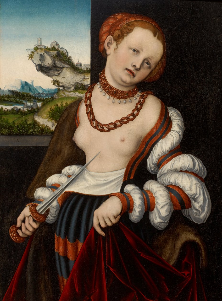 Samobójstwo Lukrecji autorstwa Lucas Cranach the Elder