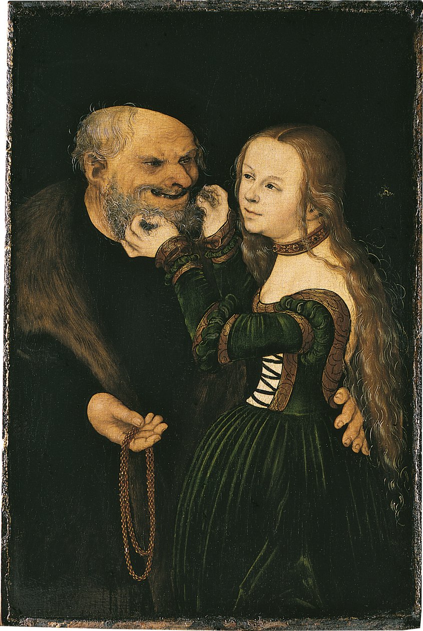 Nierówna para, ok. 1530 autorstwa Lucas Cranach the Elder