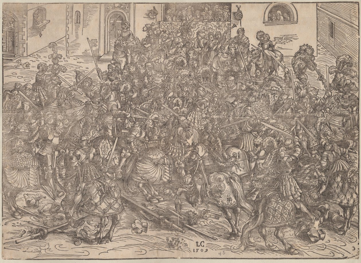 Turniej, 1509 autorstwa Lucas Cranach the Elder