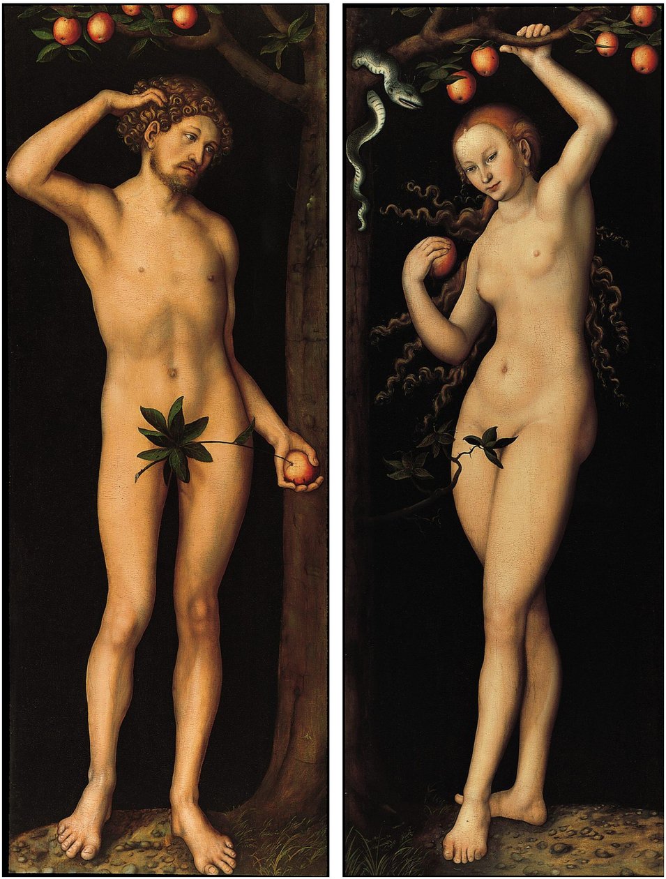 Ukraiński:  Adam i Ewa Adam i Ewa autorstwa Lucas Cranach the Elder