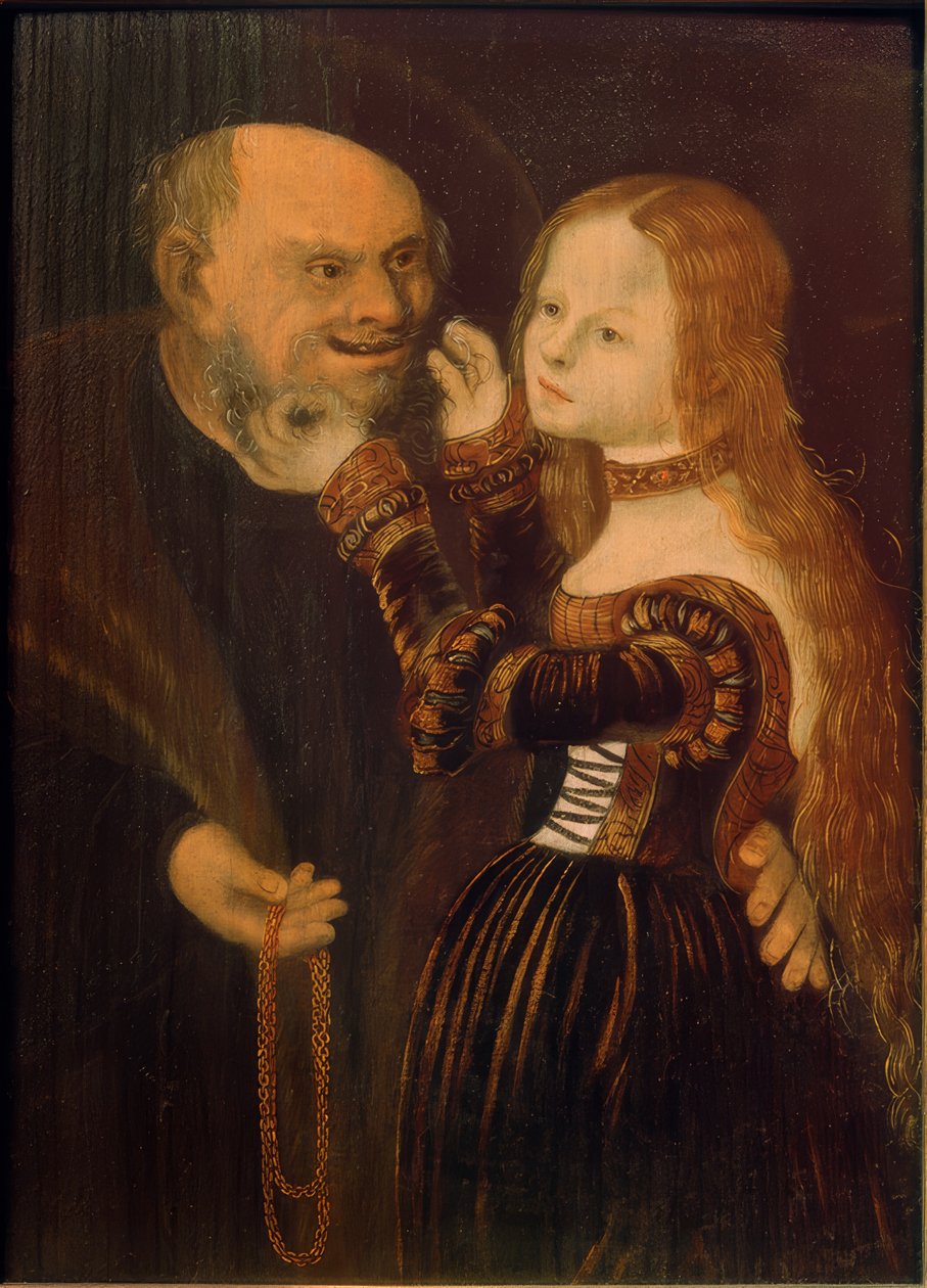 Nierówna para autorstwa Lucas Cranach the Elder