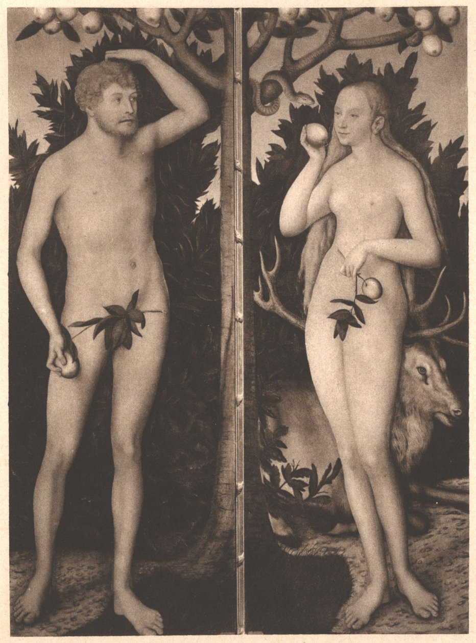 Adam i Ewa autorstwa Lucas Cranach the Younger