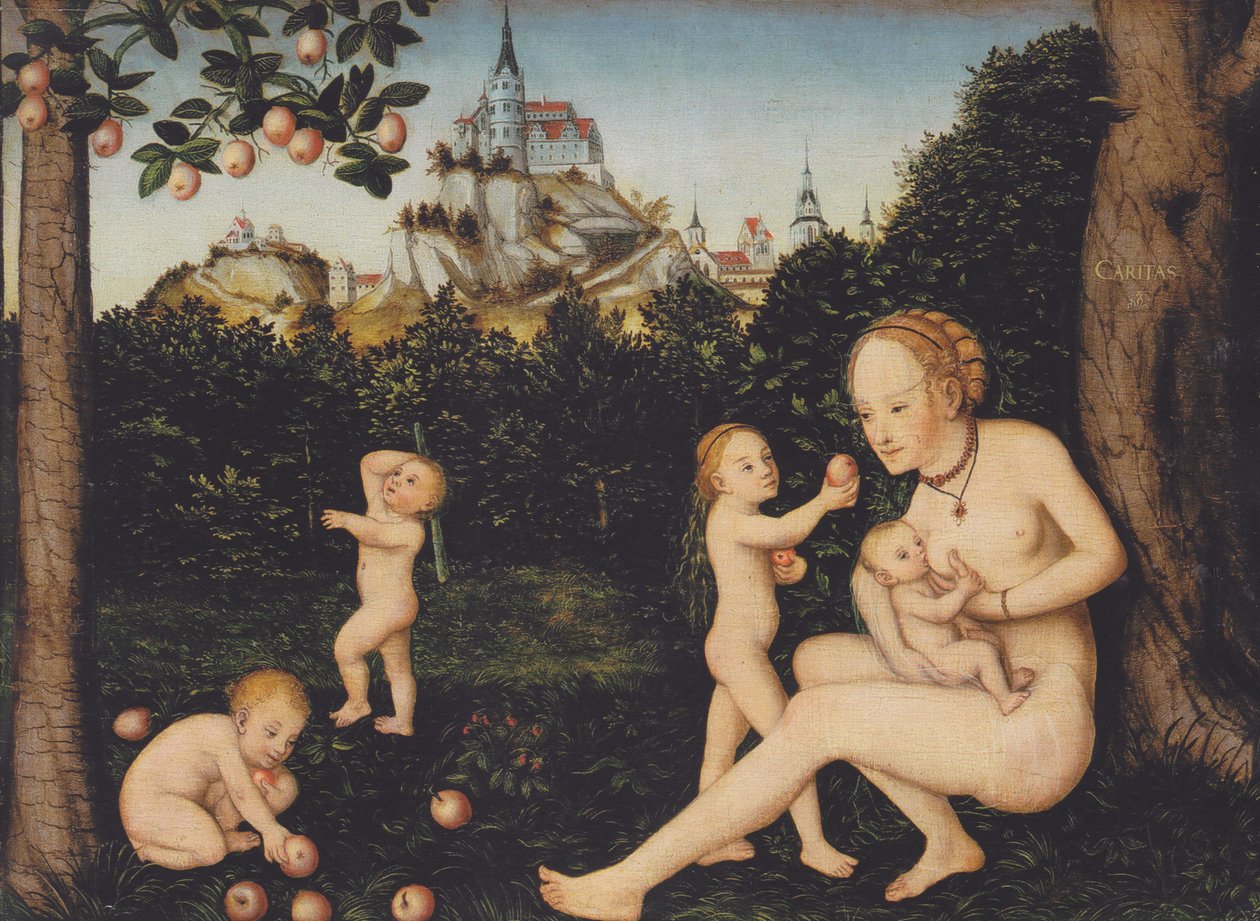 Dobroczynność autorstwa Lucas Cranach the Younger