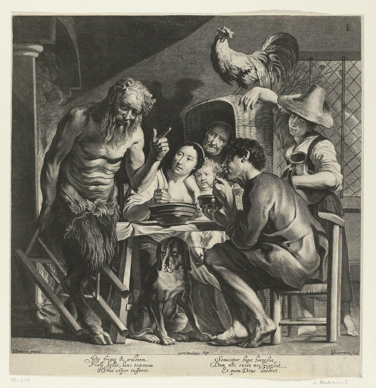 Satyr i Chłop autorstwa Lucas Vorsterman (I)